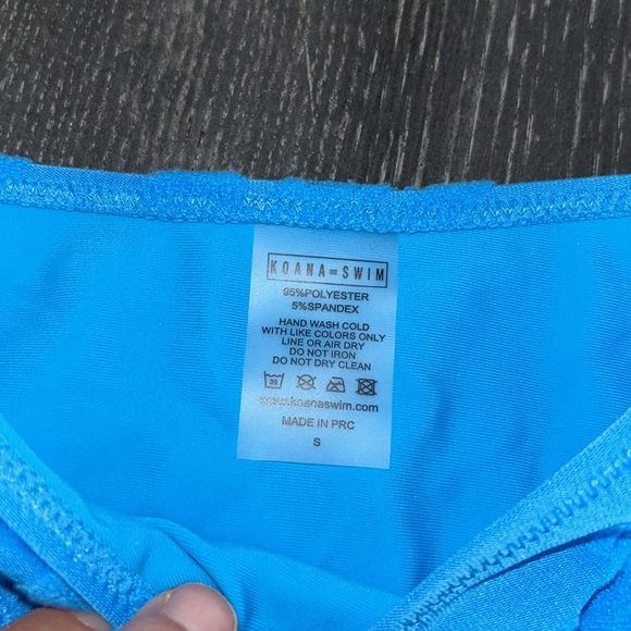 Koana Bikini Willow Top and Daria Botton in BLUE HIBISCUS TERRY - Picture 7 of 13